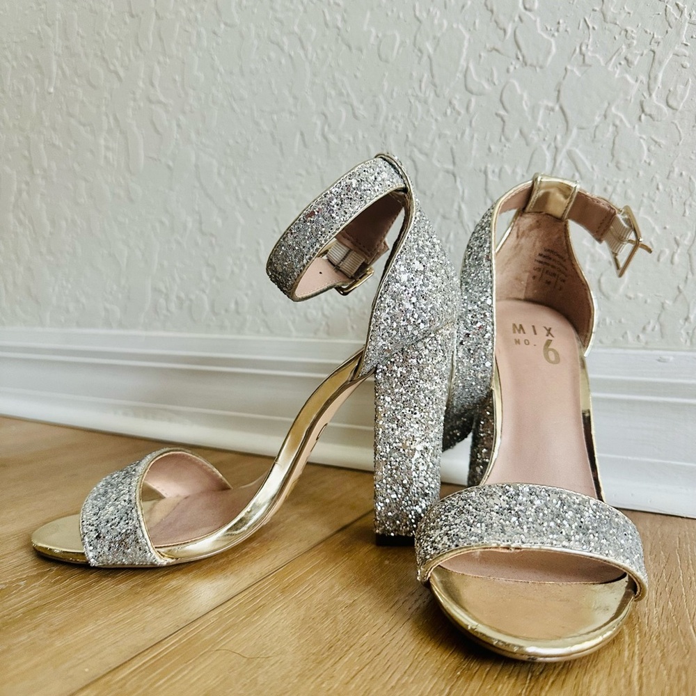 Mix No. 6 Glitter Silver Heels